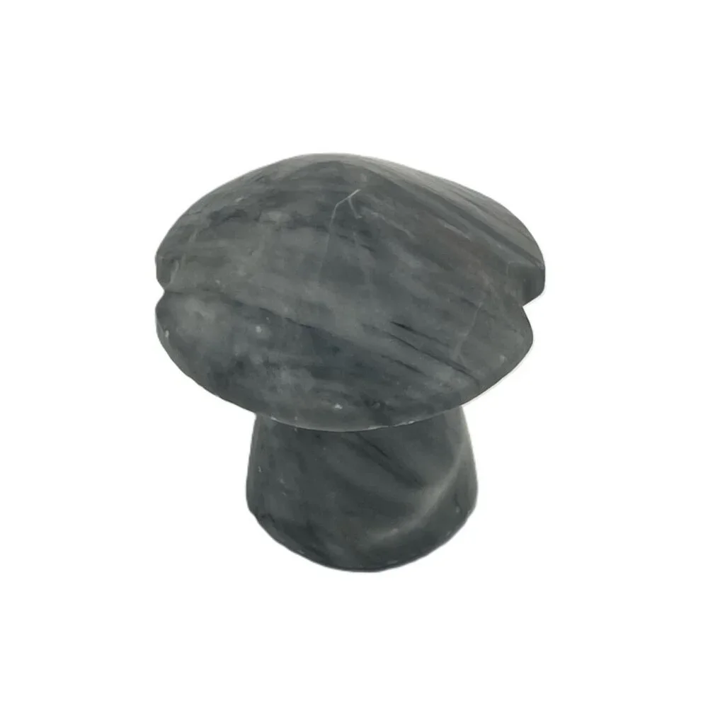 Vintage Mushroom Alabaster‎ Hand Carved Gray White Marble Stone Mexico